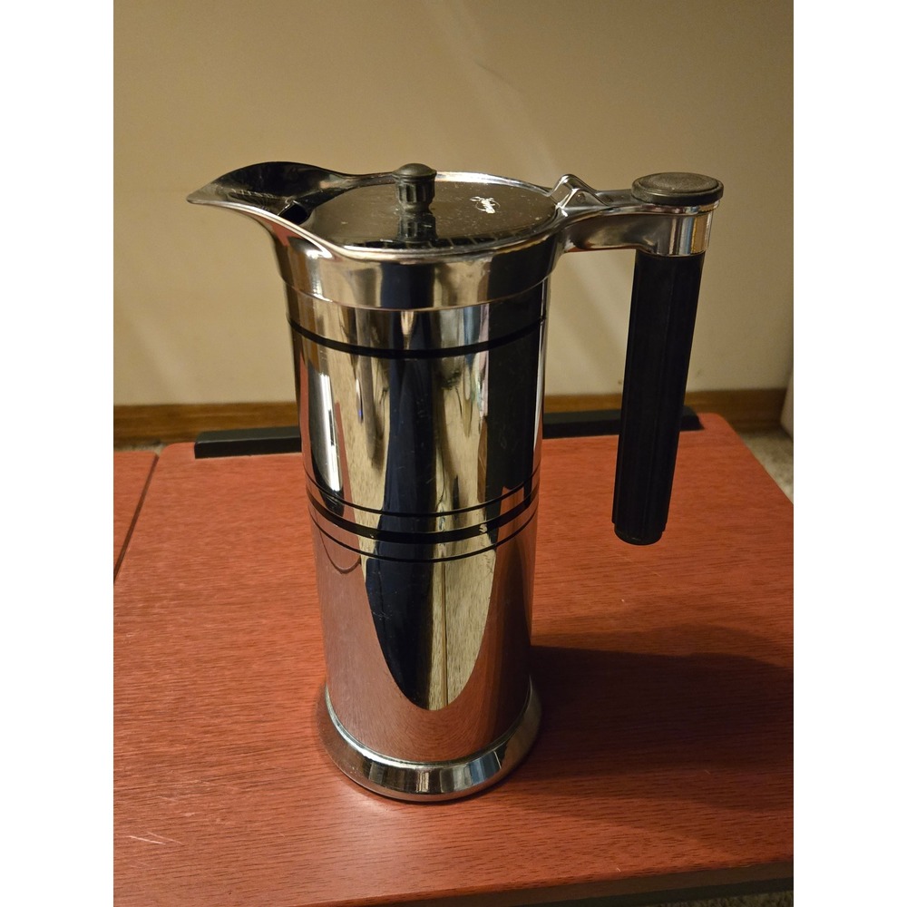 Vintage Sunbeam Chrome‎ Coffee Server Pitcher Art Deco Chicago Flexible Shaft Co